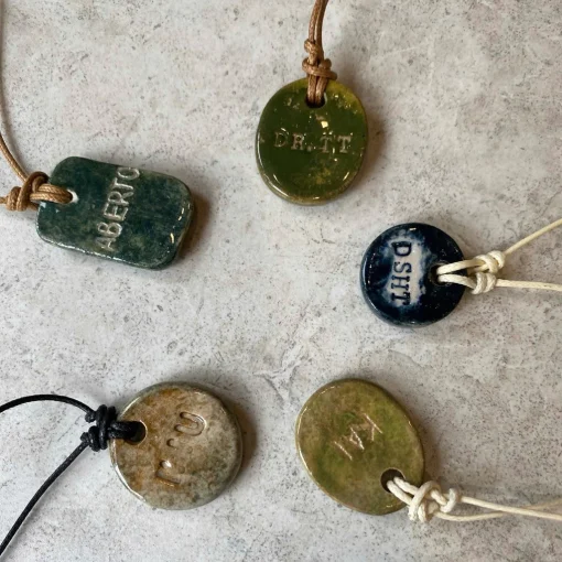 Vòng Cổ Gốm Thủ Công I Khắc Tên Theo Yêu Cầu I The Studio