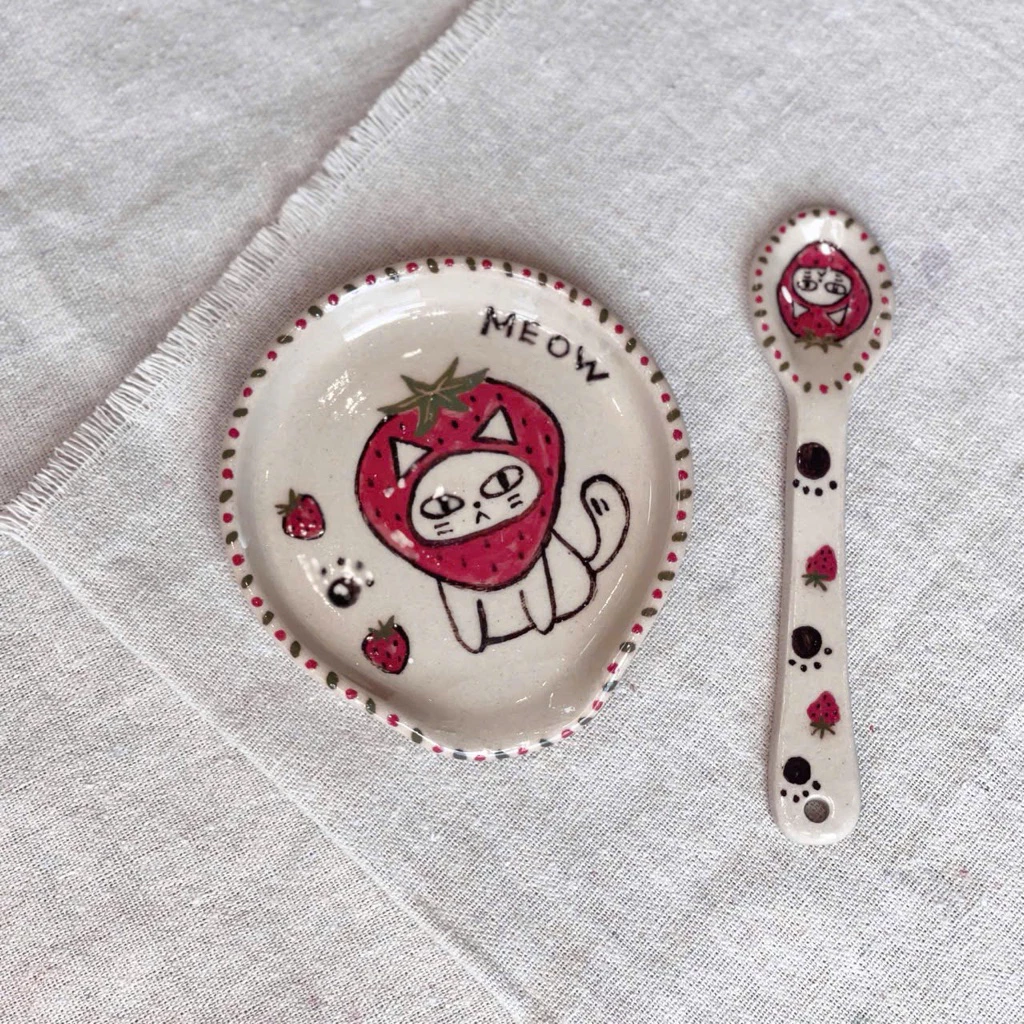 Gác Thìa, Gác Muôi (Spoon Rest) | Gốm vuốt & vẽ tay | The Studio - Ảnh 4